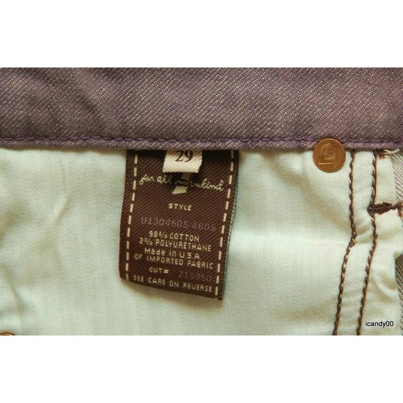 7 for All Mankind A-POCKET Flare Leg Jeans Denim Trousers Pants 29 Pur New - Picture 7 of 7